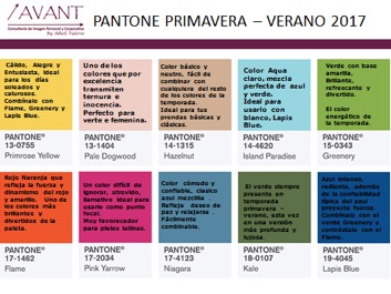 Colores Pantone Temporada Primavera Verano 2017 (Copiar)